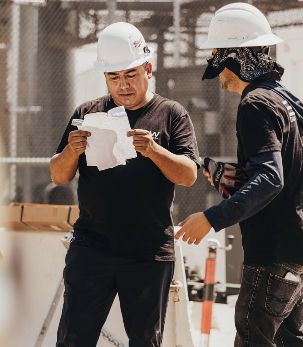 Security professionals reviewing project plans