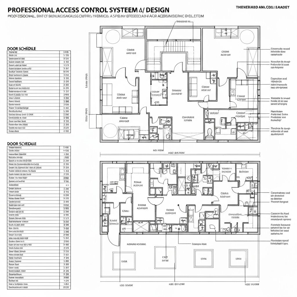Access control system design with door schedule and reader placement planning