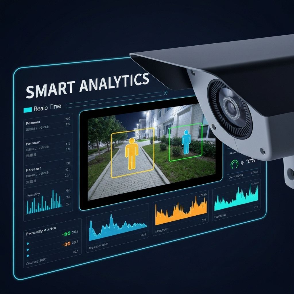 AI-powered security camera with person and vehicle detection