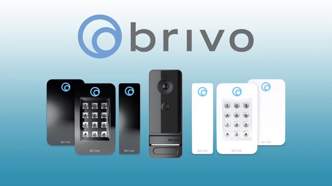 Brivo unified security dashboard showing access events with integrated video clips