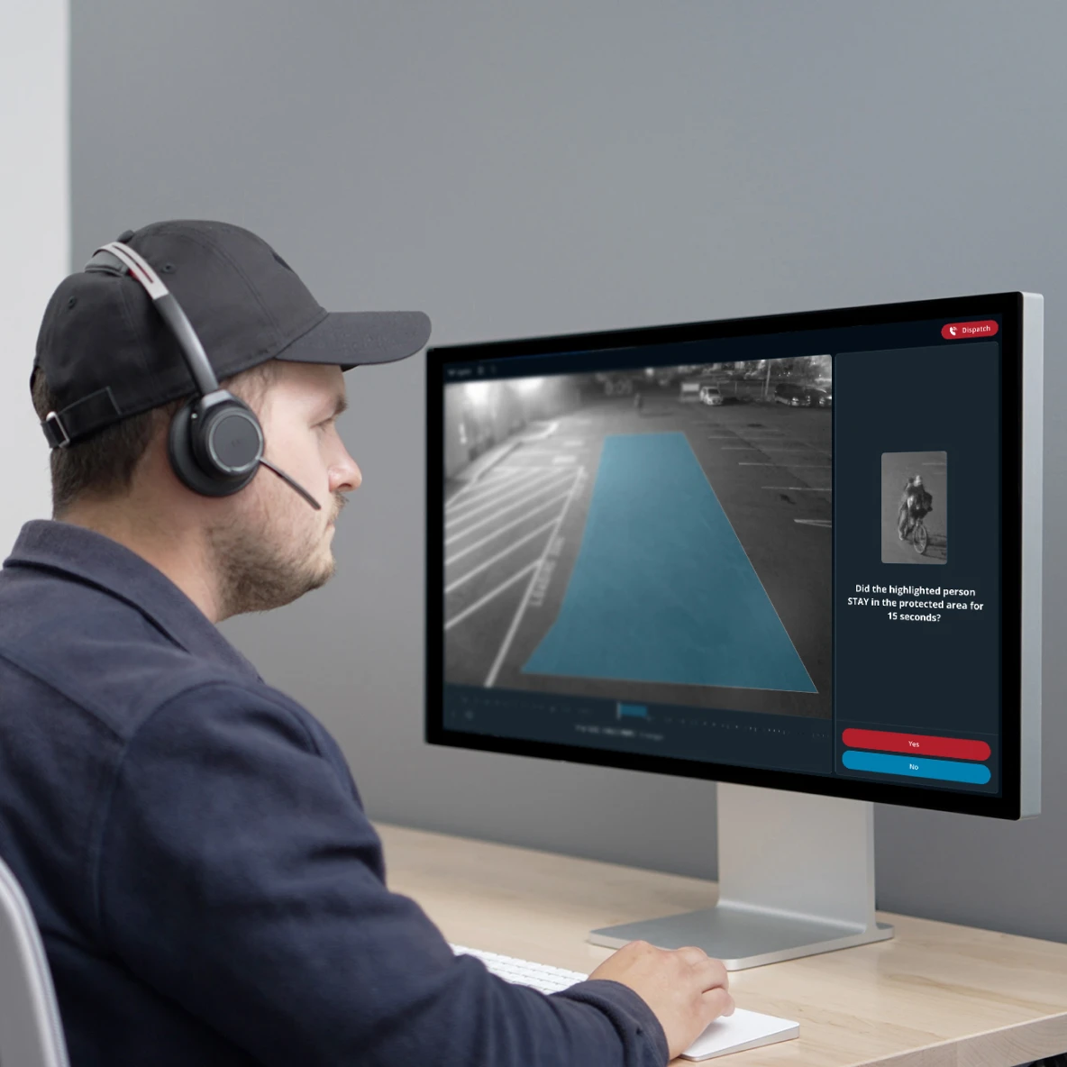 Technician installing Verkada wireless door contact sensor