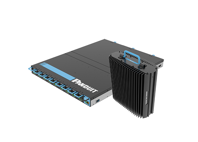 Panduit structured cabling with patch panels and organized cable management