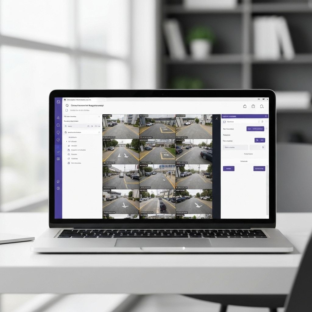 Cloud security camera management dashboard