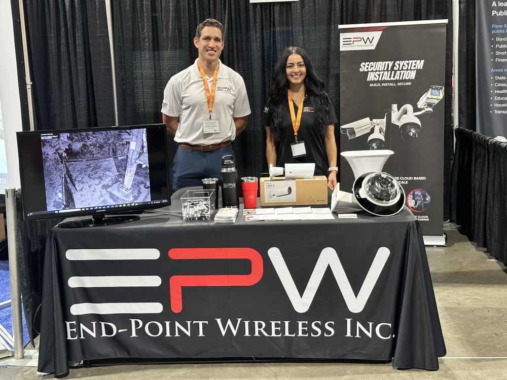 End-Point Wireless team at security system installation booth