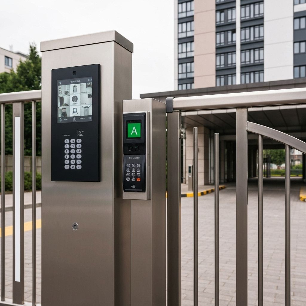 Integrated gate control system with video intercom and access control panel