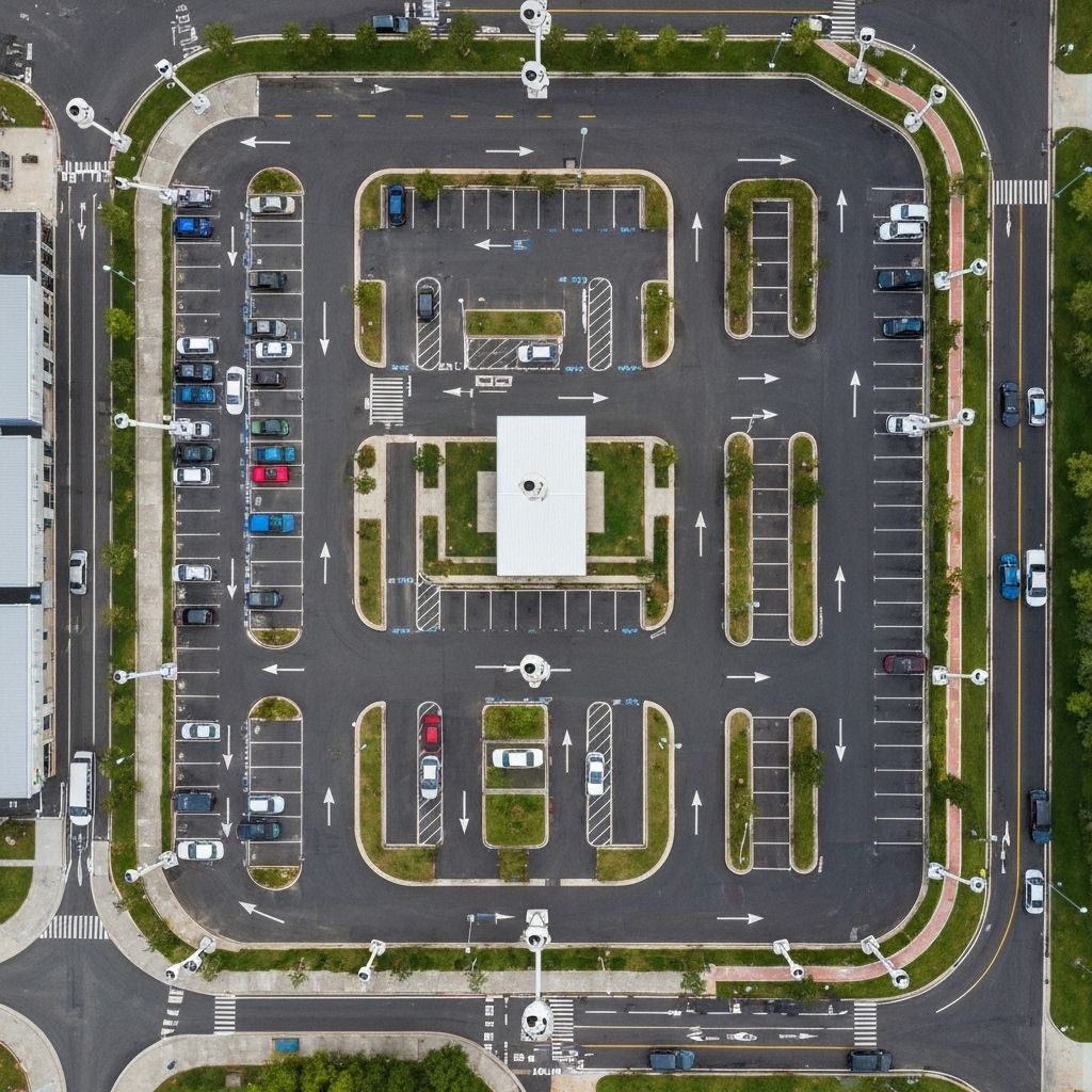 Parking lot security camera coverage planning